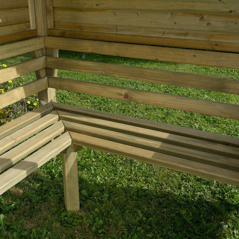 Forest Garden Venetian Corner Garden Wooden Arbour