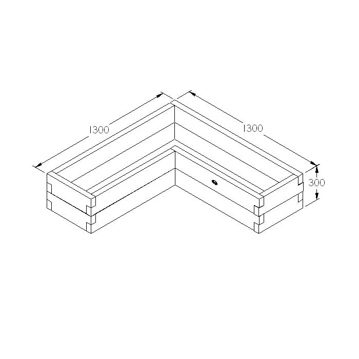 Caledonian Corner Raised Bed