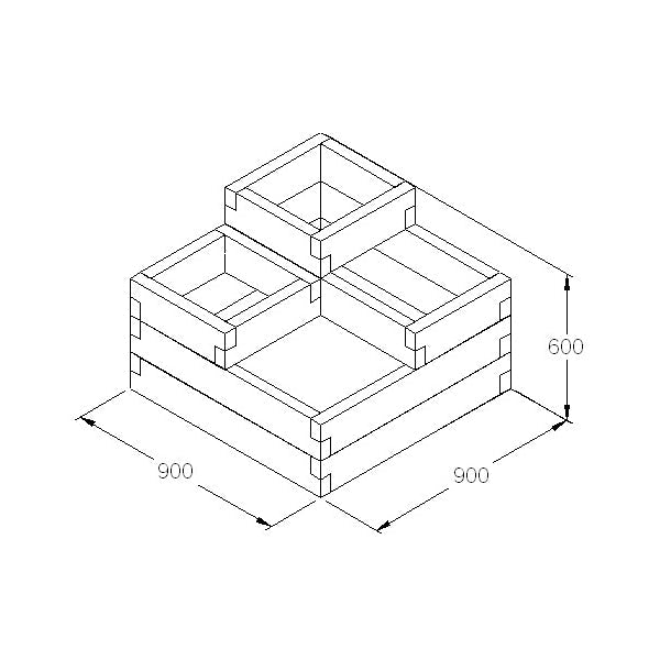 Caledonian Tiered Raised Bed