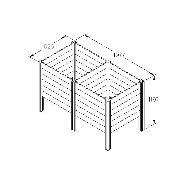 Forest Garden Slot Down Compost Bin