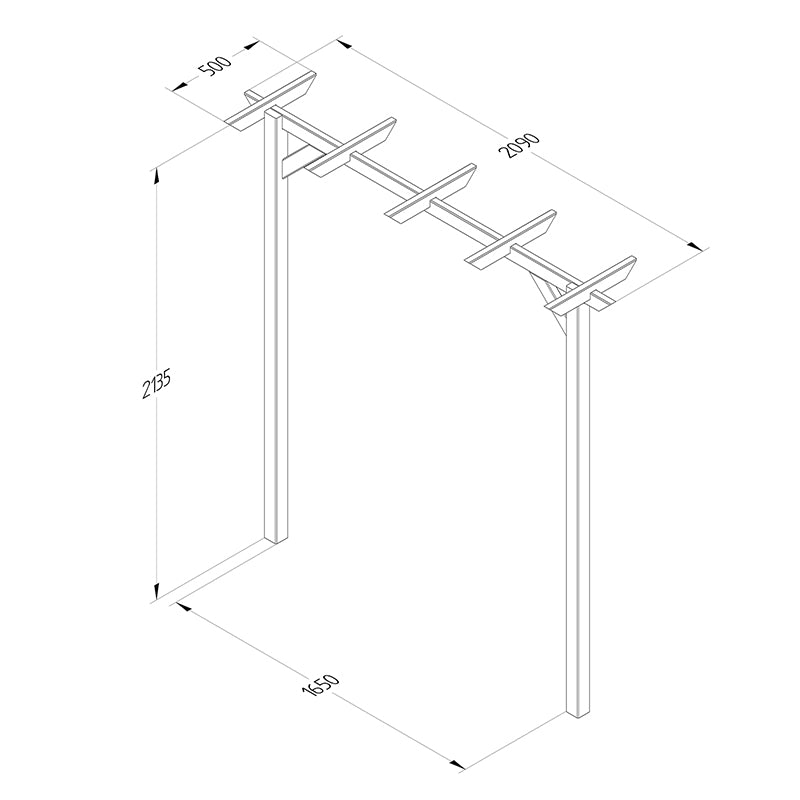 Forest Garden Hanbury Flat Top Garden Arch