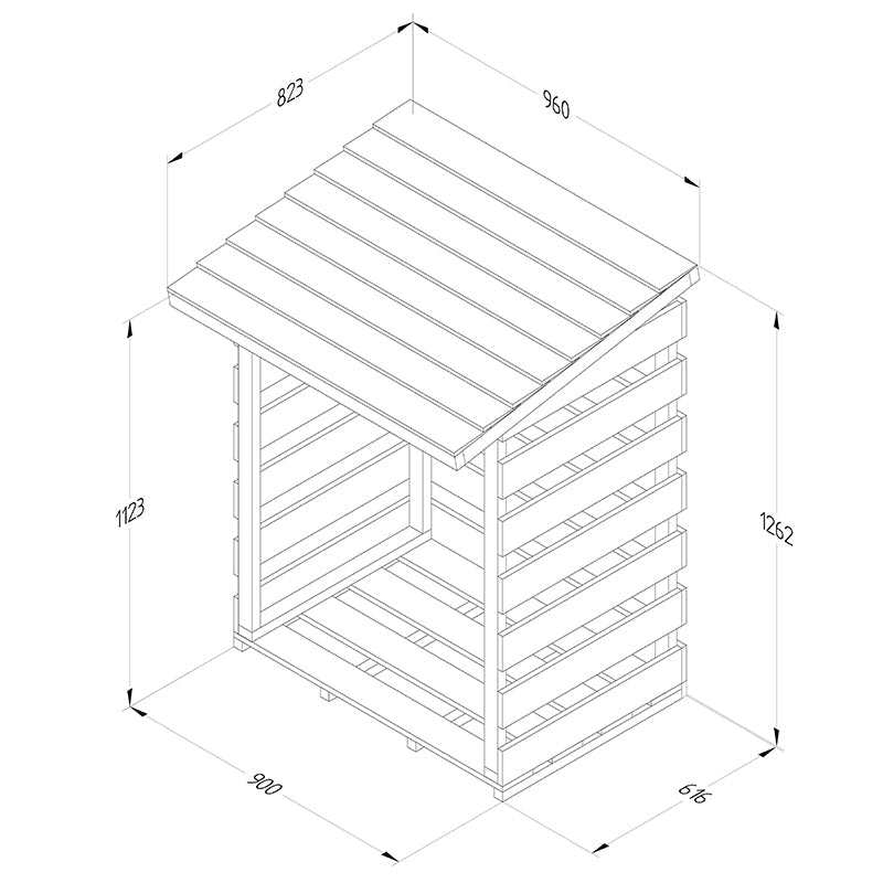 Forest Garden Compact Log Store