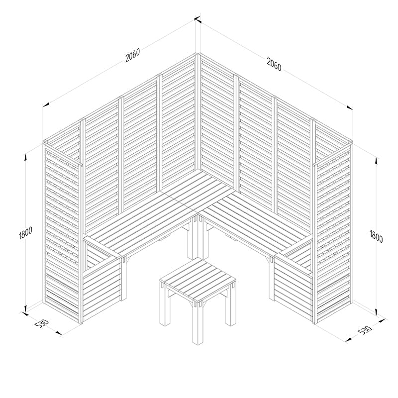 Forest Garden Outdoor Modular Seating V3