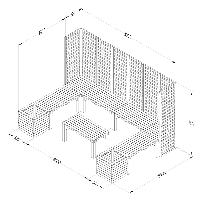 Forest Garden Outdoor Modular Seating V4
