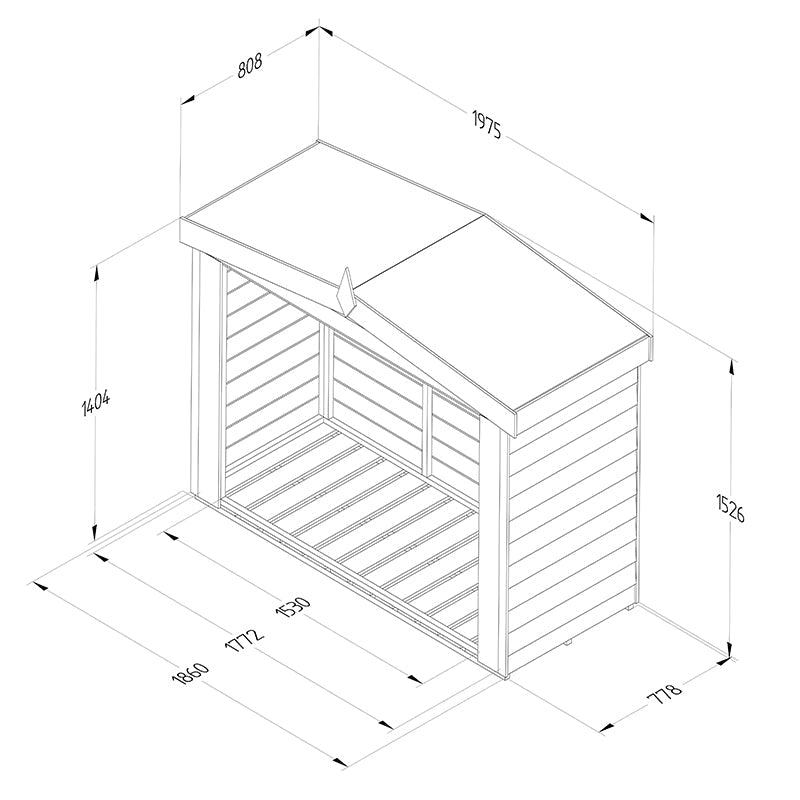 Forest Garden Overlap Apex Log Store