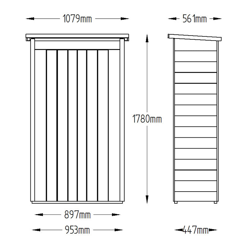 Forest Pent Tall Garden Store Pressure Treated