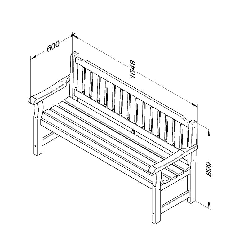 Forest Garden Rosedene Garden Bench