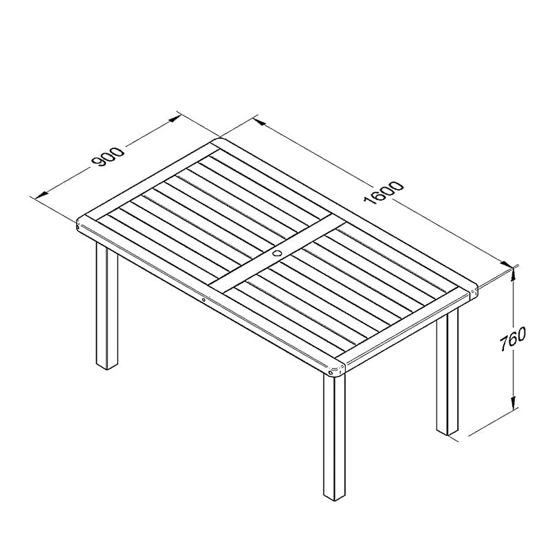 Forest Garden Rosedene Garden Table