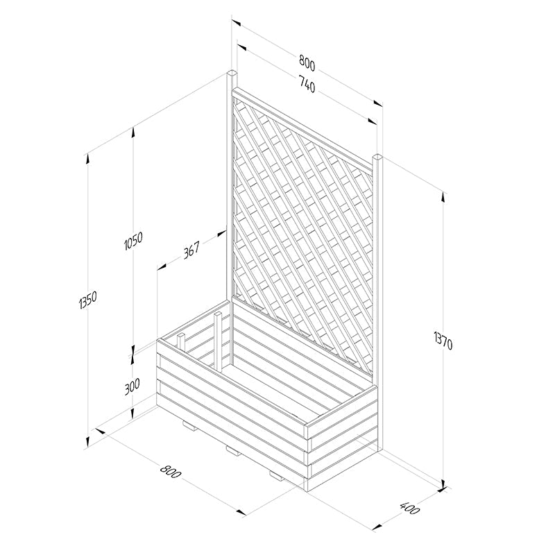 Forest Garden Trellis Planter
