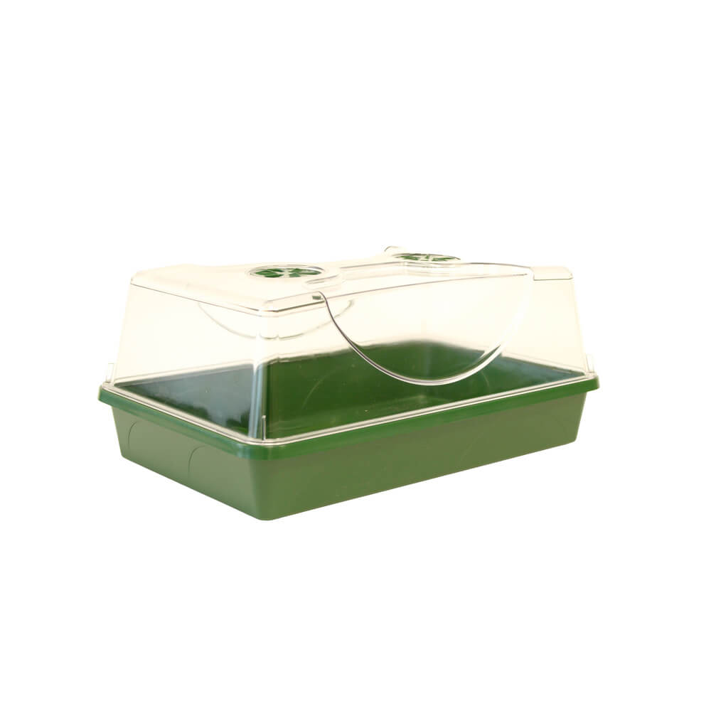 A green large propagator on a white background