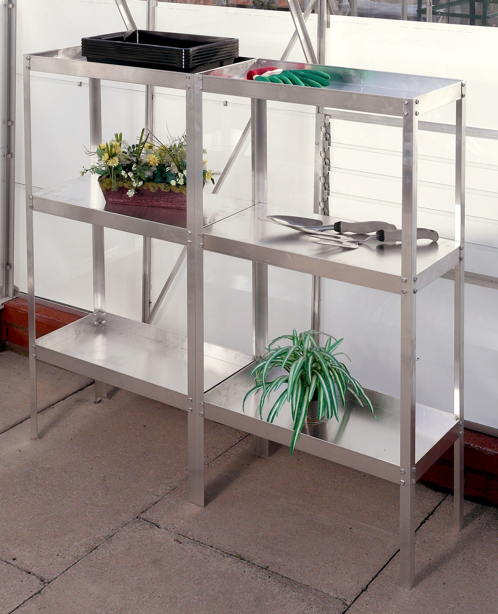 Triple Shelf Modular Greenhouse Staging