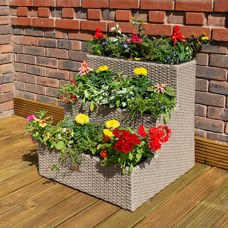 Rowlinson Tier Rattan Planter