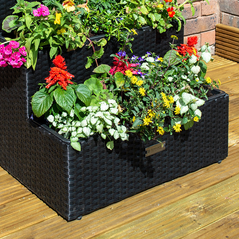 Rowlinson Tier Rattan Planter