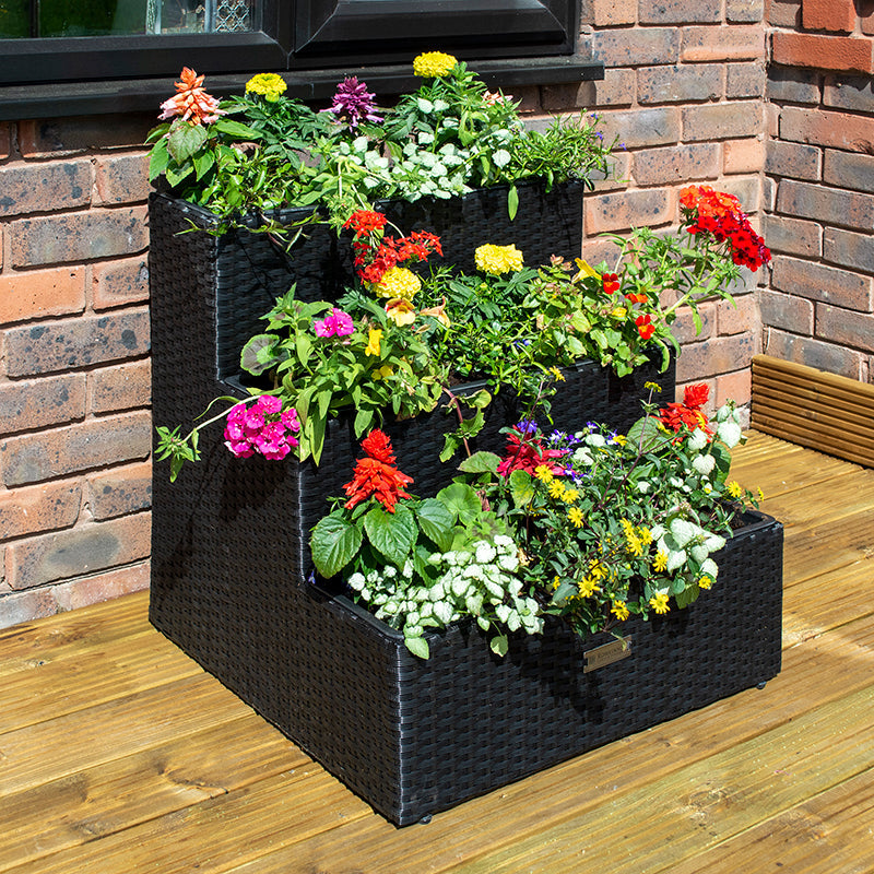 Rowlinson Tier Rattan Planter