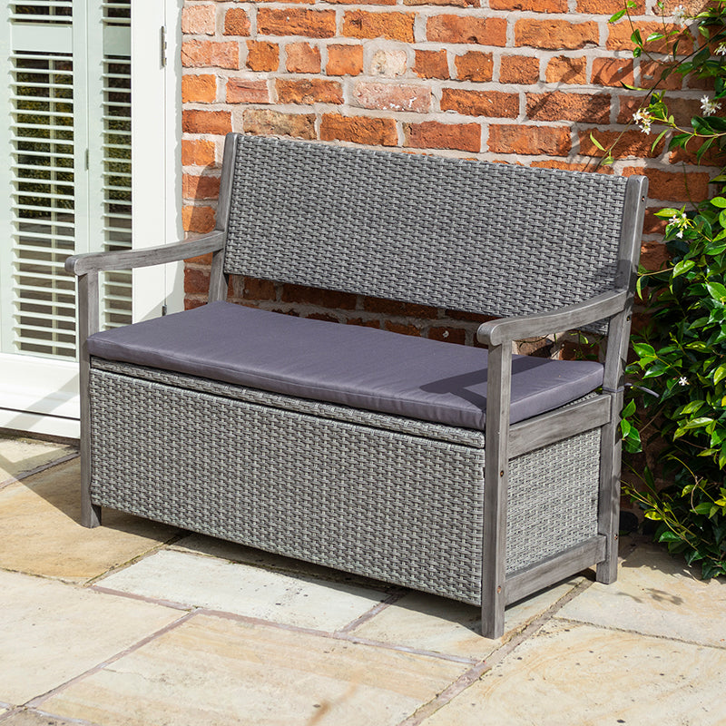 Rowlinson Alderley Rattan Storage Bench