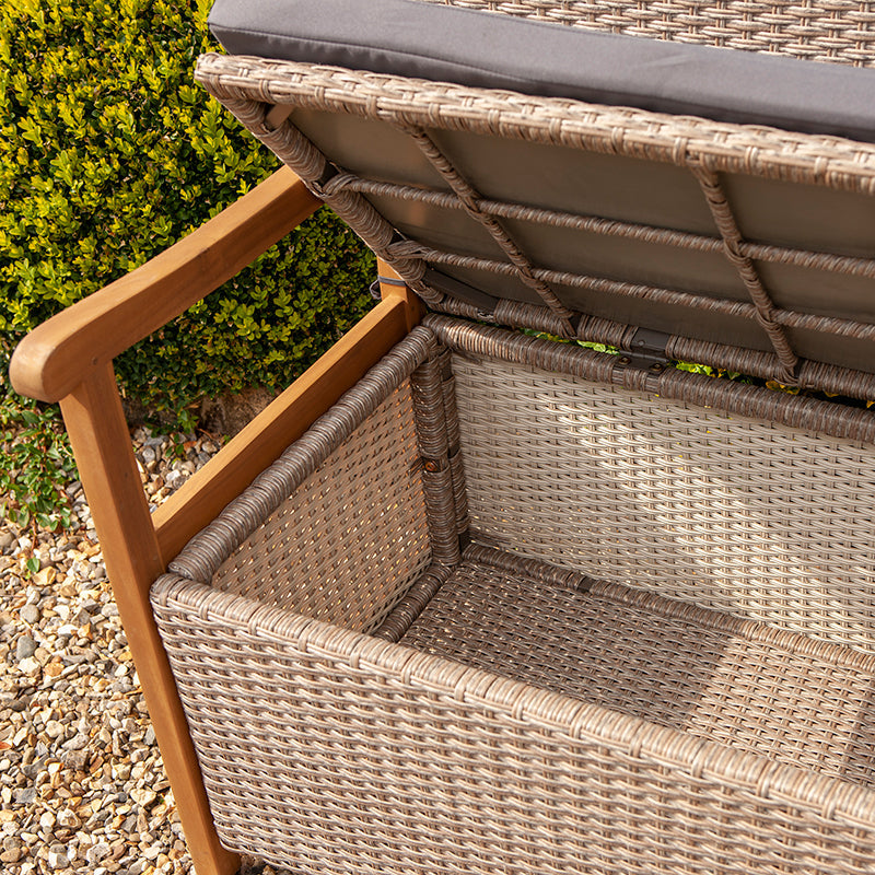 Rowlinson Alderley Rattan Storage Bench