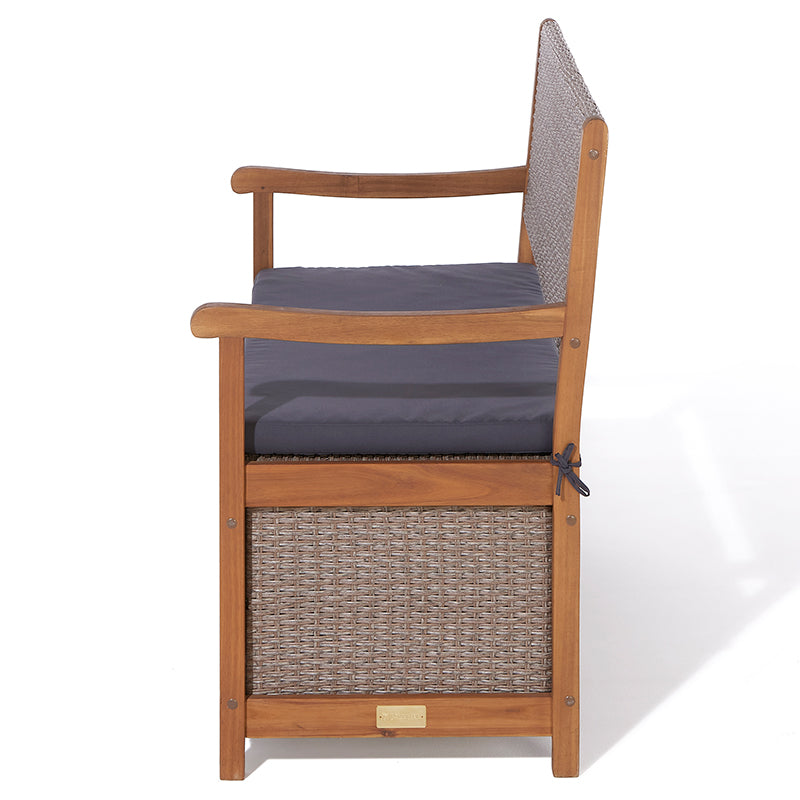 Rowlinson Alderley Rattan Storage Bench