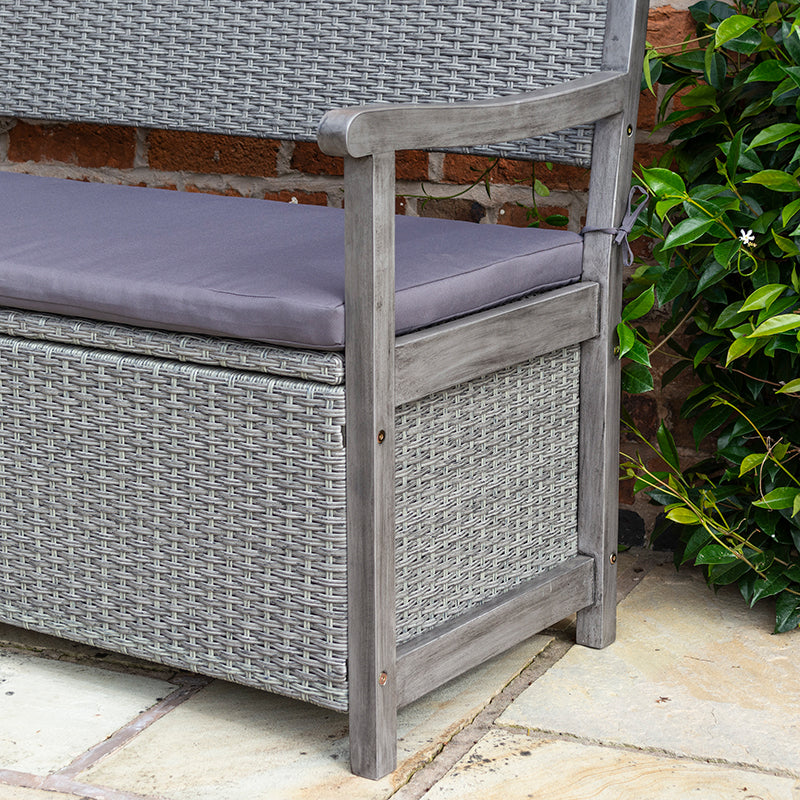 Rowlinson Alderley Rattan Storage Bench
