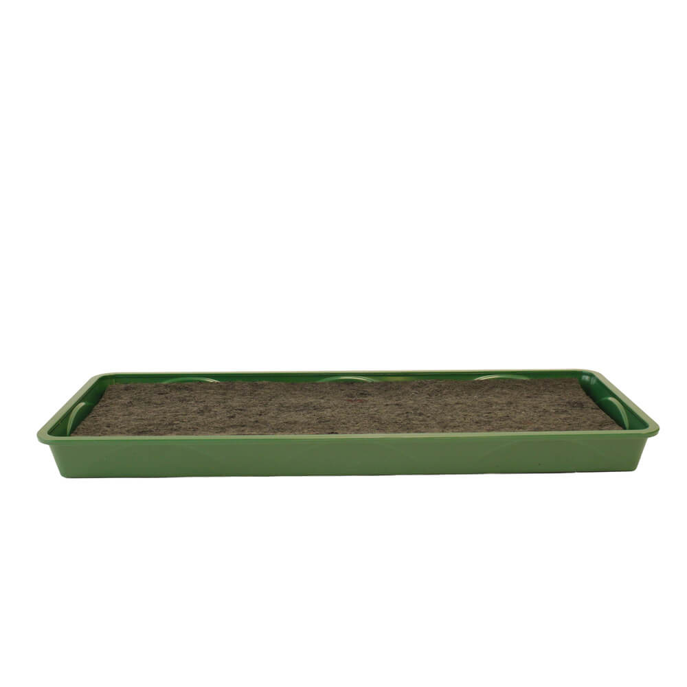 Garden propagation tray with capillary matting inside it