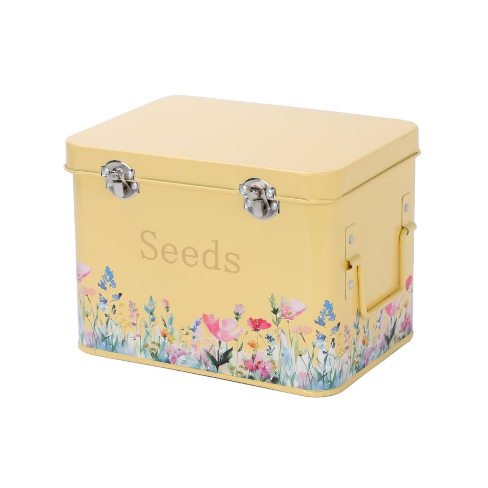 beige seed storage tin