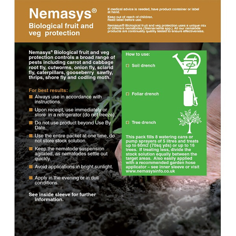 Fruit & Vegetable Nematodes – Treats Up to 60 sq.m