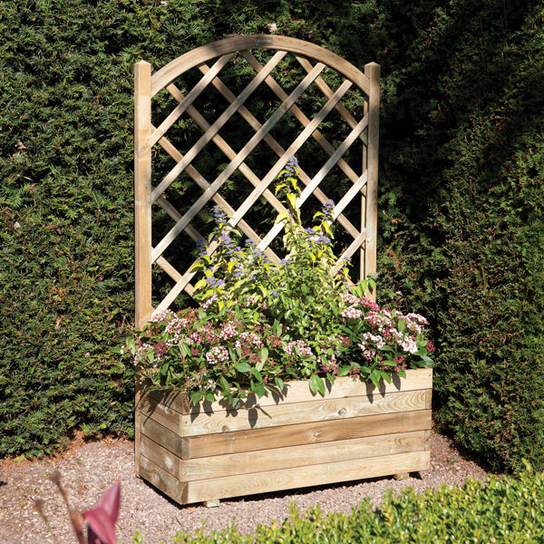 Rowlinson Rectangular Planter And Lattice