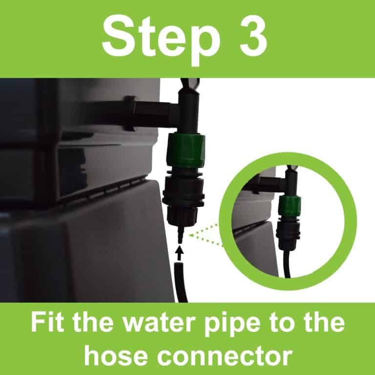 Step 2 instructions for fitting quadrow water valve