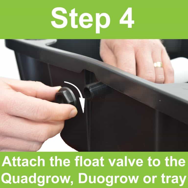 Quadgrow float valve instruction step