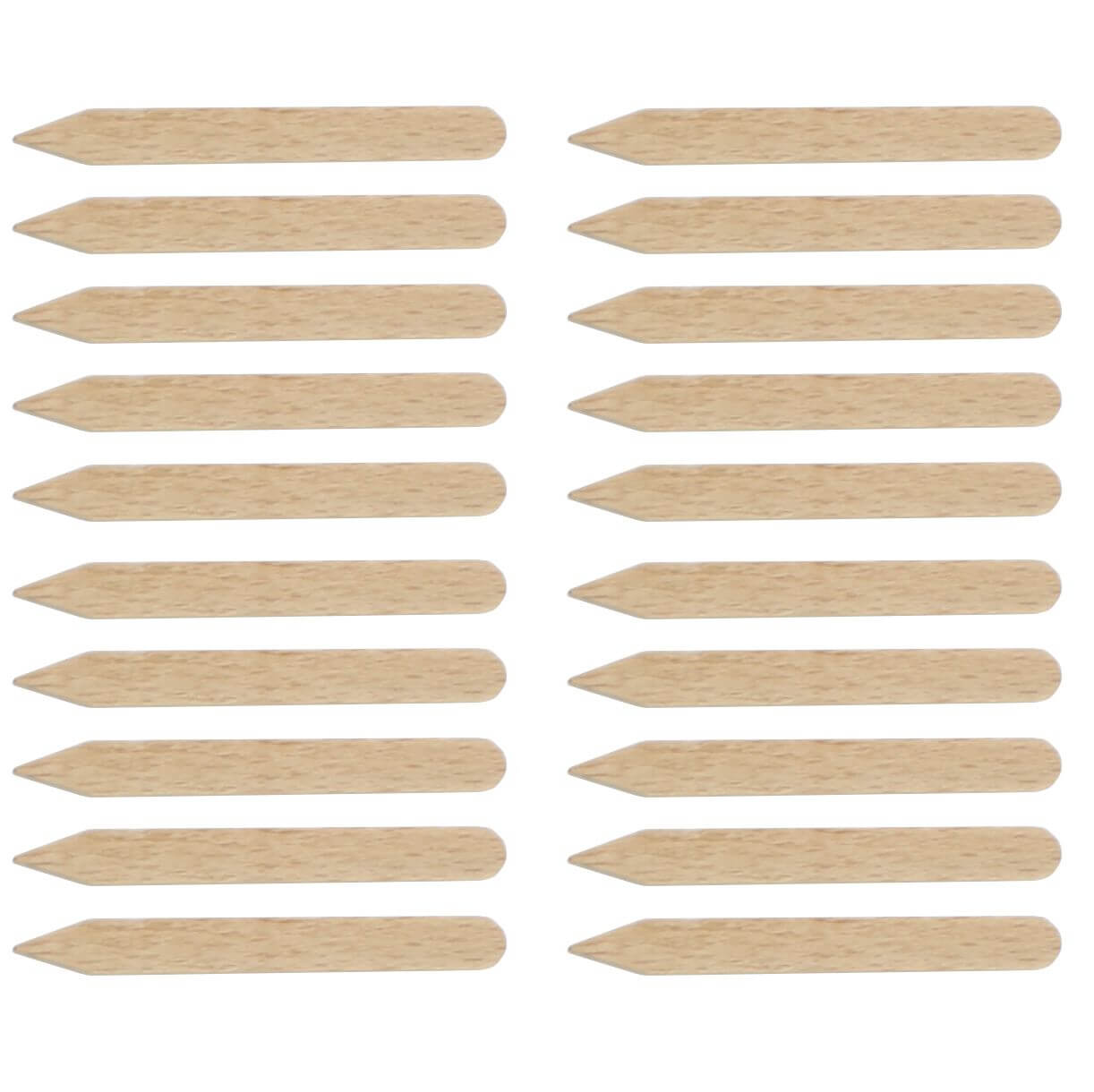 sheet of straight plant labels with points