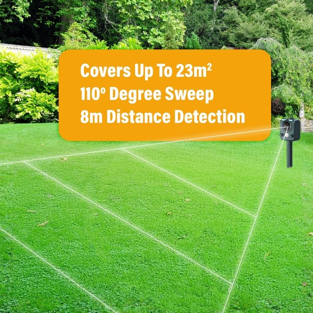 cat repellent garden protection zone demonstration