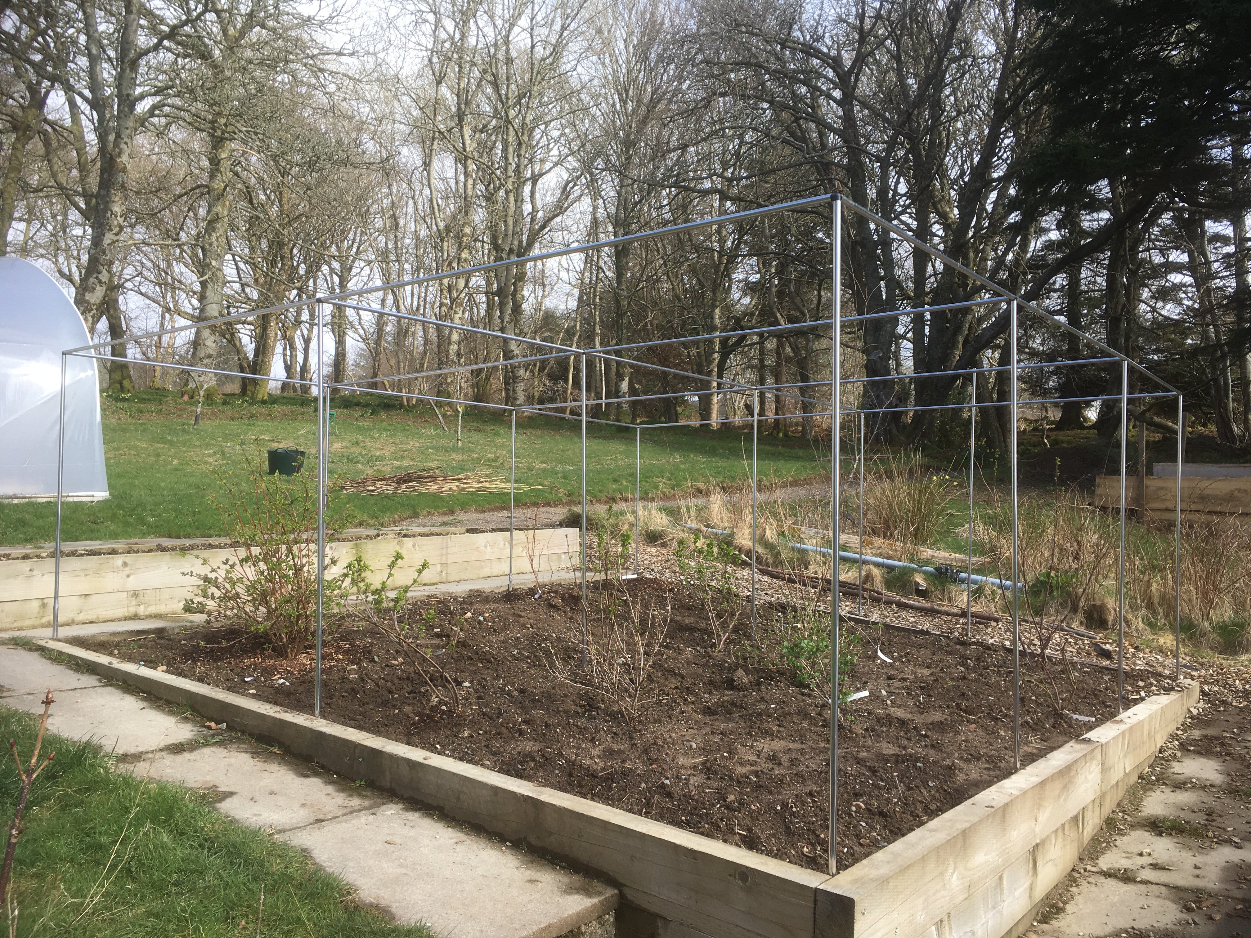 walk in garden cage on hill