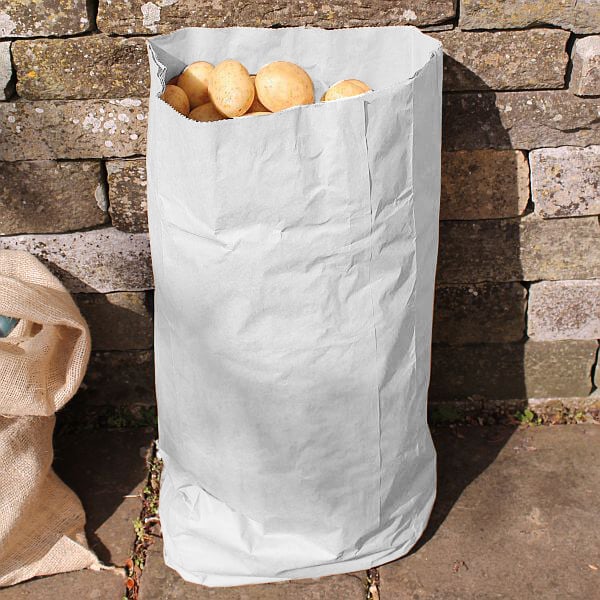 white paper potato sacks large