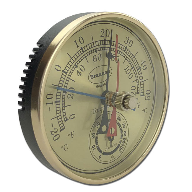 Gilt Dial Max Min Thermometer & Hygrometer