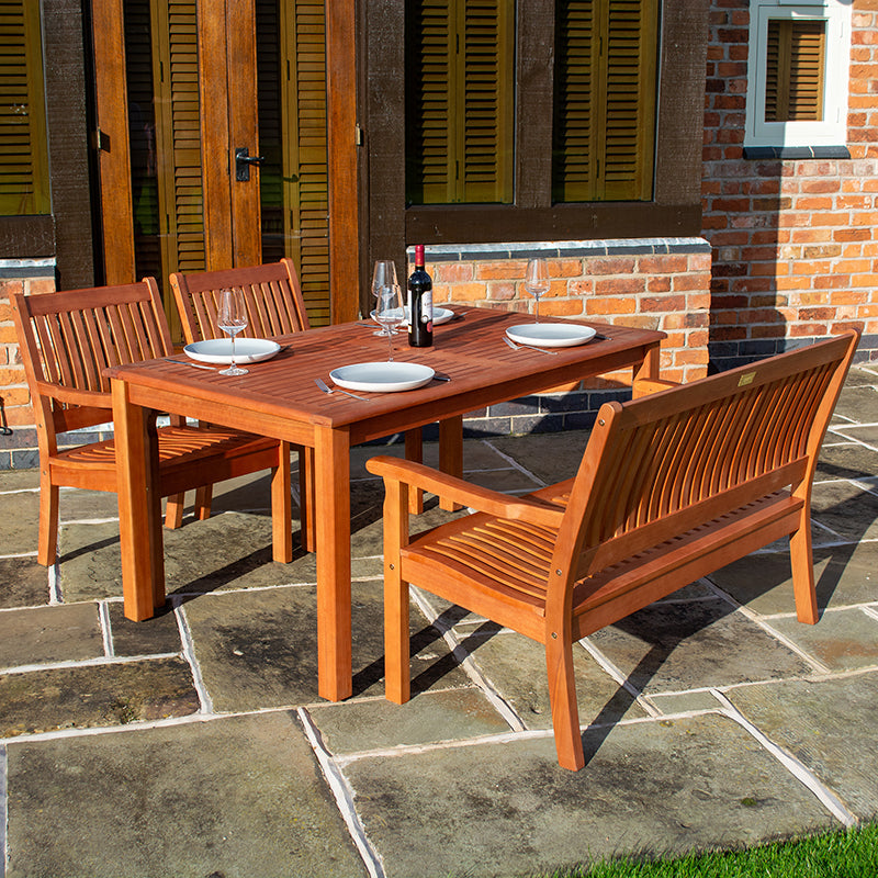 Outdoor wooden rowlinson furniture set 4 seater