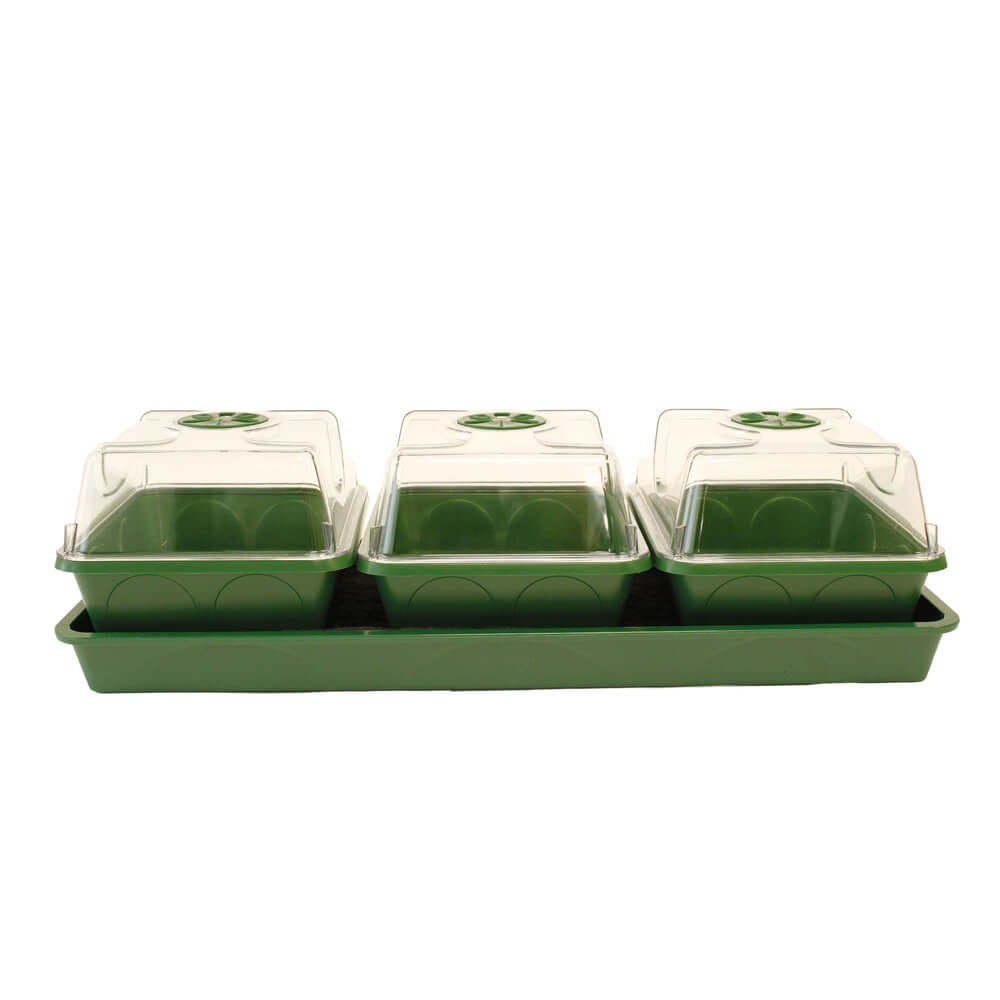 Three propagator sections on a tray