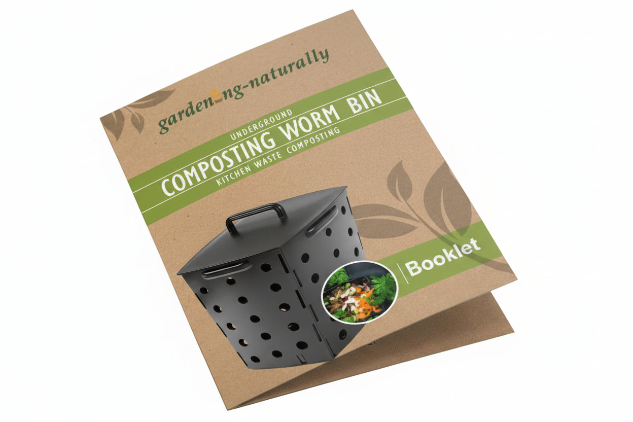 Composting worm bin booklet that comes with the compost bin