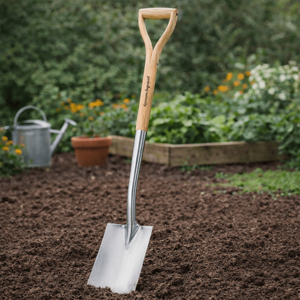 Stainless Steel Digging Spade with Ash Wood Handle