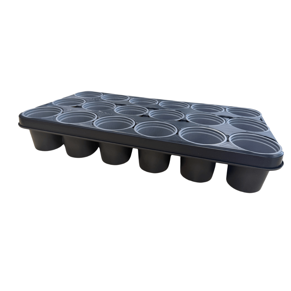 Shuttle tray for carrying plant pots on white background