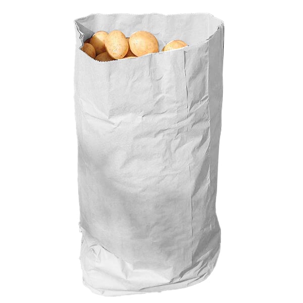 white paper potato sack 