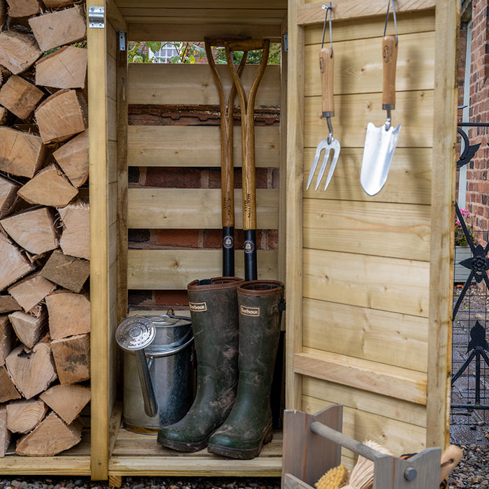 Forest Garden Log and Tool Store
