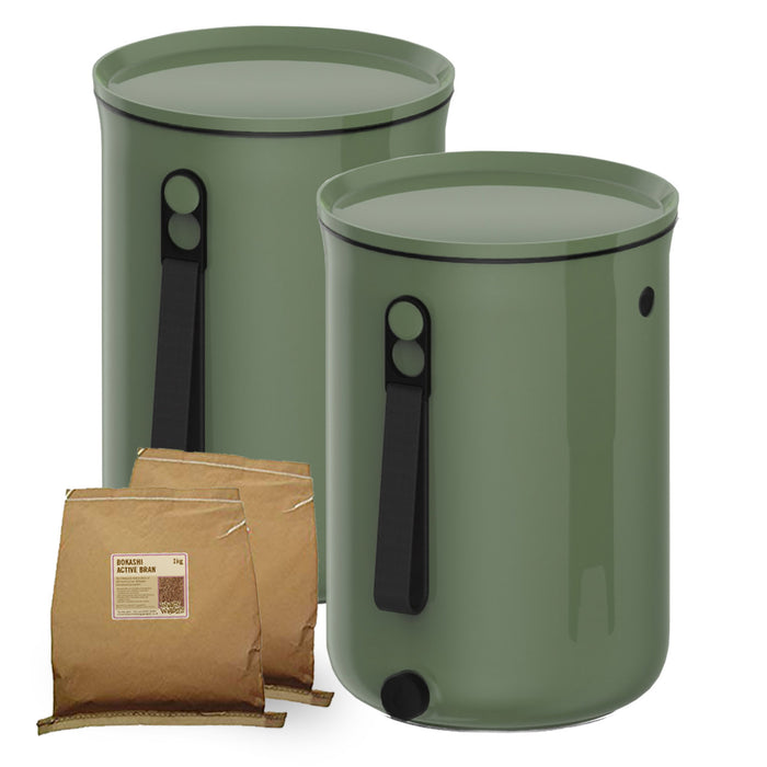 Bokashi Organko Two Kitchen Composter Value Pack