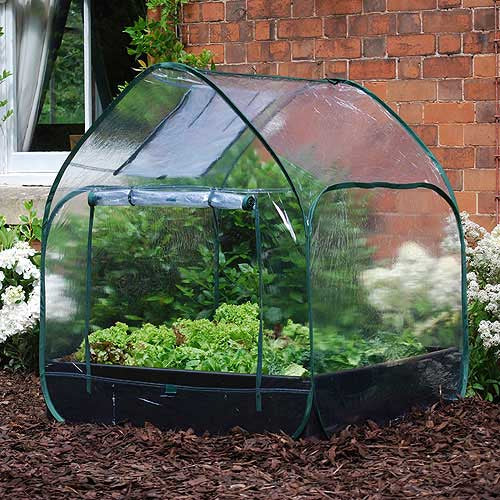 Large Raised Bed With Pop Up Mini Greenhouse