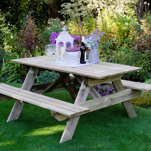 Forest Garden Rectangular Picnic Table